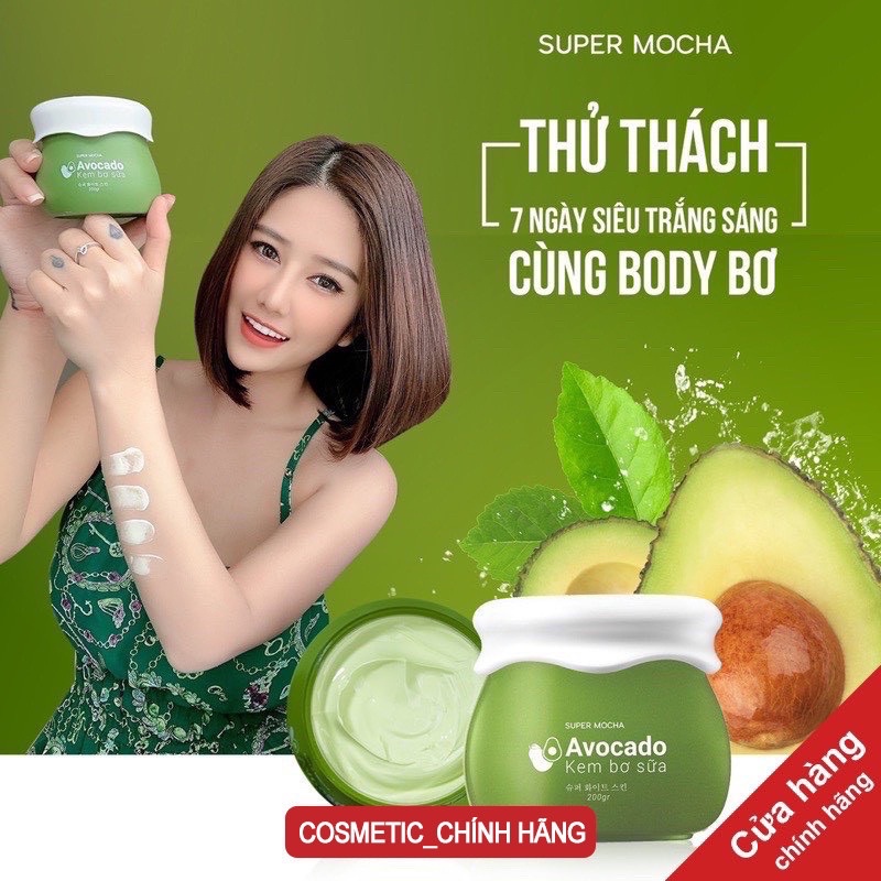 Ảnh Kem bơ sữa SUPER MOCHA - Kem body bơ sữa Avocado Body Cream trắng mịn như bơ 200gr 3