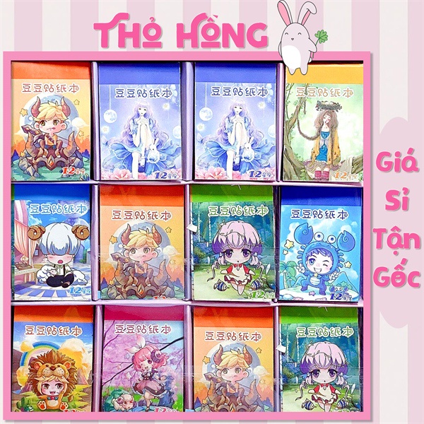 3 Tập 24 Hình Sticker Dán To 12 Chòm Sao Cung Hoàng Đạo