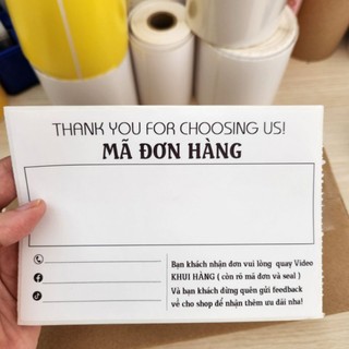 Set 50 Nhãn dán đơn hàng in sẵn kích thước 10x15cm