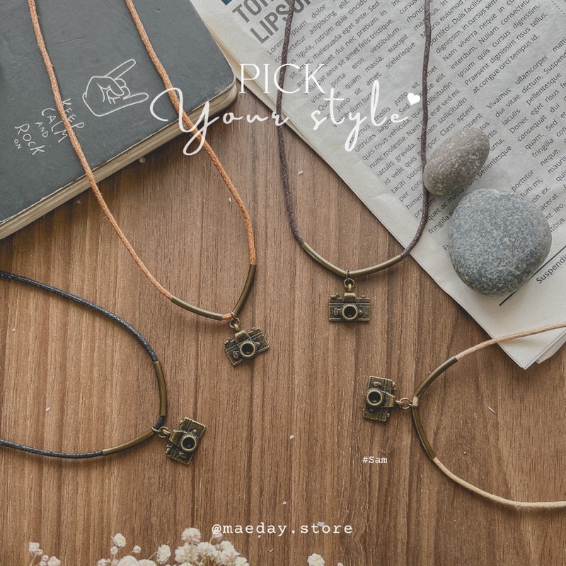 Vòng cổ Sam - dây chuyền máy ảnh retro