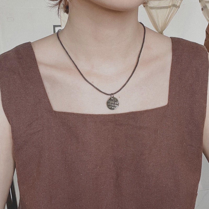 Vòng cổ Kazu -  dây chuyền mặt chữ cổ điển vintage