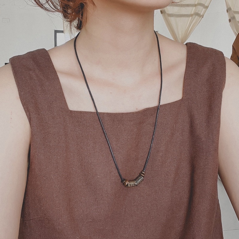 Vòng Mineko - vòng tay, vòng cổ/ dây charm chuyền khoanh trụ retro