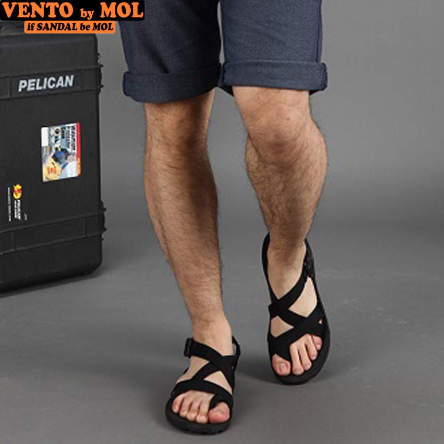 Ảnh Sandal nam Vento quai chéo NV65B màu đen | Vento  NV65 SD65 2