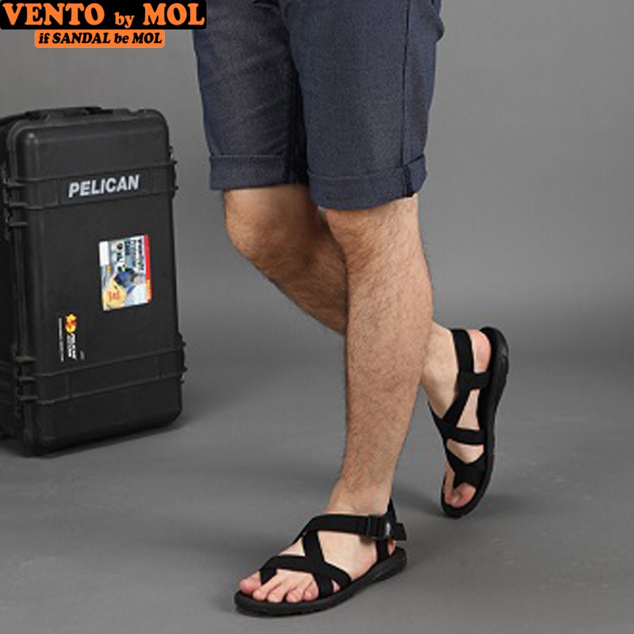 Ảnh Sandal nam Vento quai chéo NV65B màu đen | Vento  NV65 SD65 3