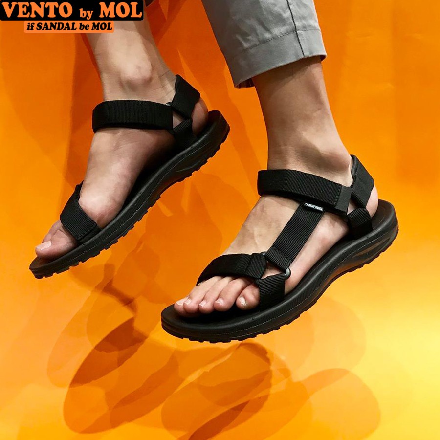 Ảnh Sandal nam Vento quai ngang NV25B màu đen có big size 44 45 (Form to) | Vento  NV25 SD25 2