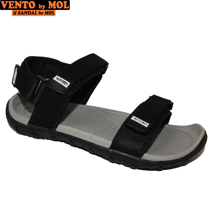 Ảnh Sandal nam Vento 2 quai ngang NV8302B màu đen có big size 44 45 | Vento  NV8302 SD8302 2