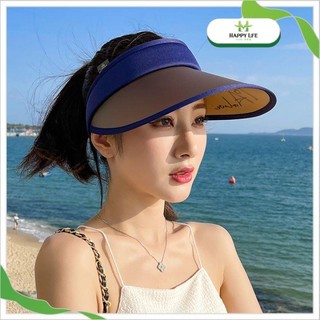 Mũ chống nắng nửa đầu, mũ đi biển, nón che nắng vành rộng chống tia UV UPF50+ unisex thời trang