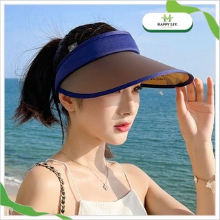 Mũ chống nắng nửa đầu, mũ đi biển, nón che nắng vành rộng chống tia UV UPF50+ unisex thời trang