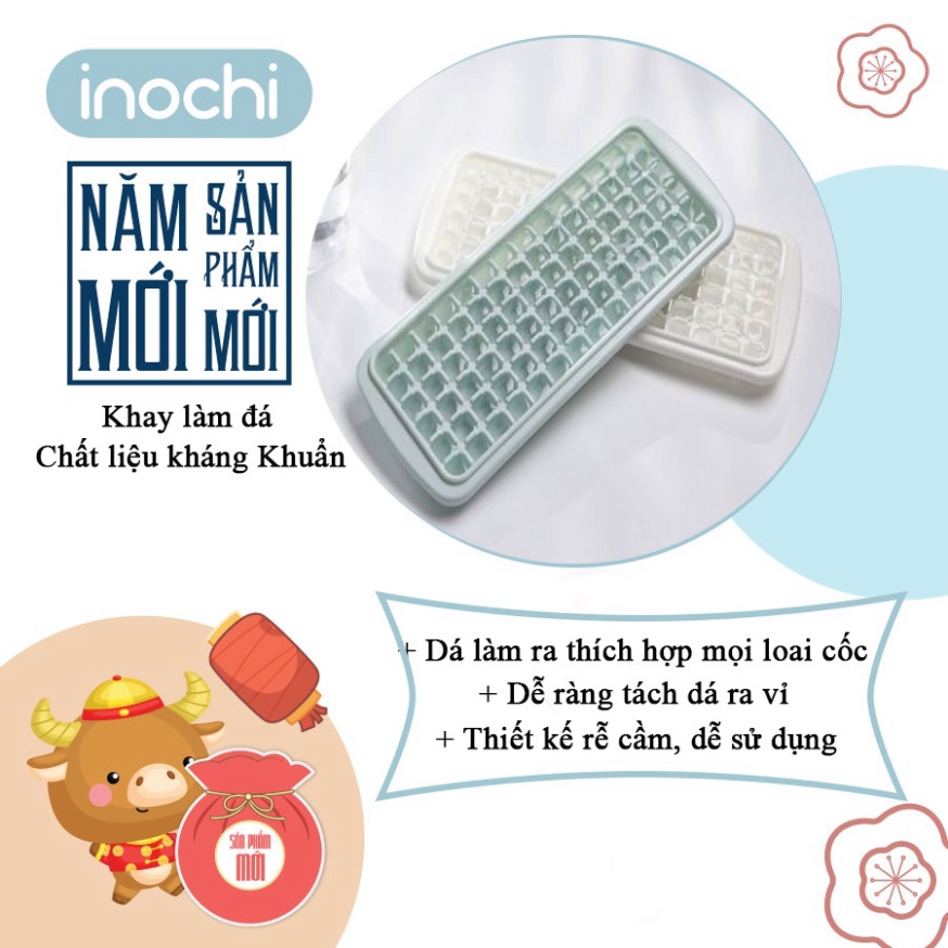 Khay làm đá Kari Inochi nhiều loại, có nắp kèm hộp đựng/ko hộp đựng, chất liệu an toàn, kháng khuẩn