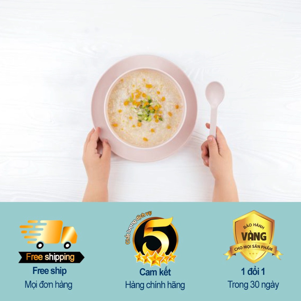 Thìa ăn dặm cho bé Amori inochi cho trẻ nhỏ tự ăn thông minh, nhựa cao cấp, an toàn