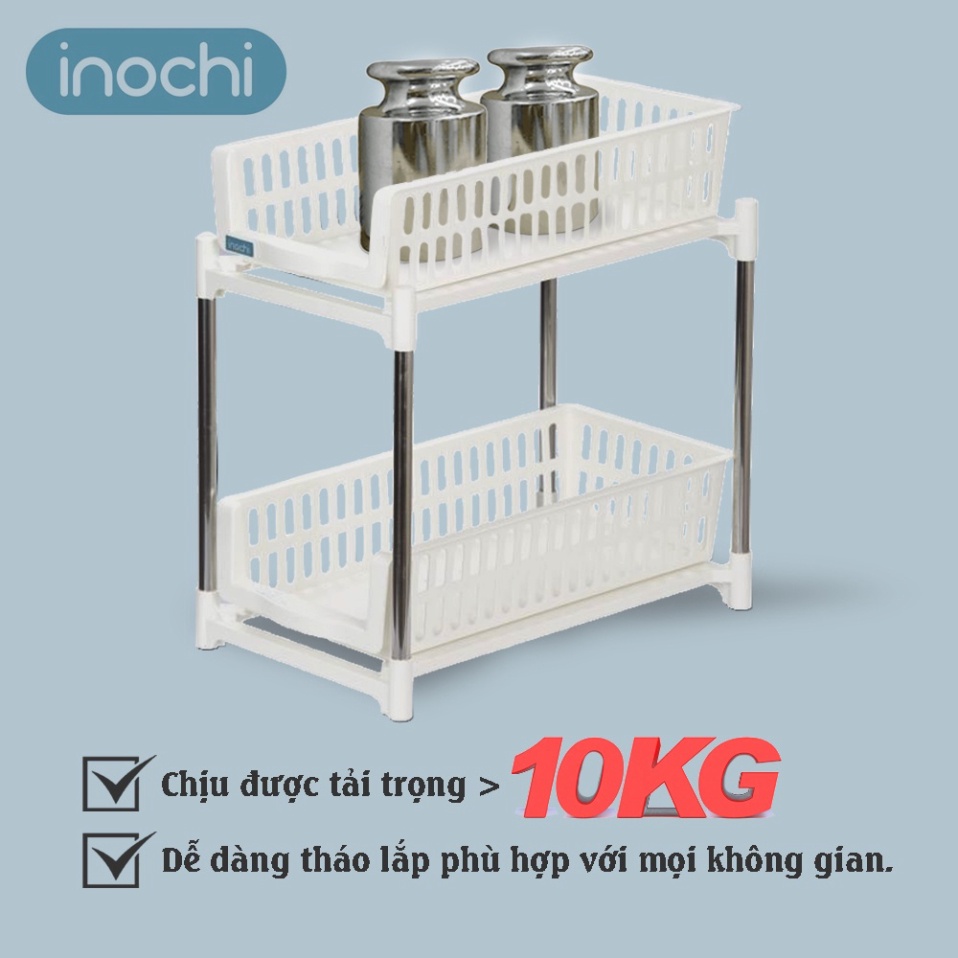 Kệ TRƯỢT kệ đựng gia vị nhà bếp Tokyo Inochi đa năng thông minh 2 tầng chính hãng, tiện lợi
