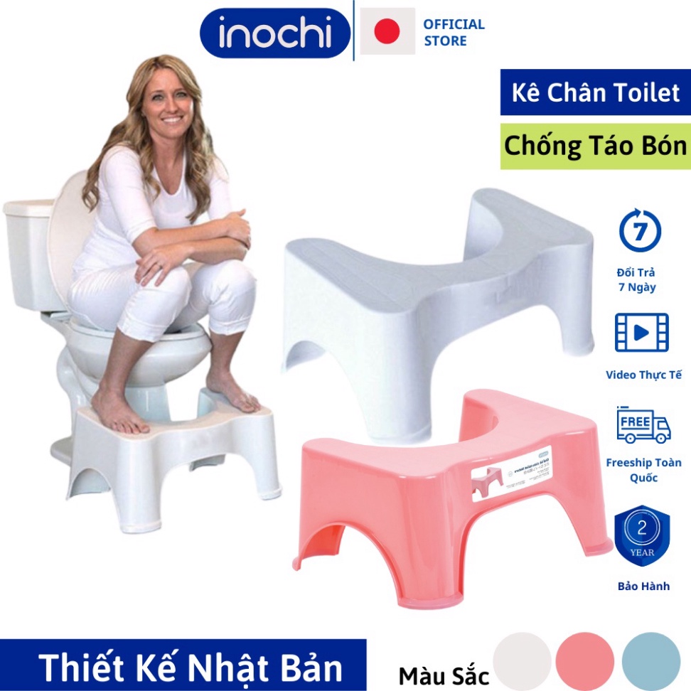 Ghế kê chân toilet bồn cầu Notoro inochi chống táo bón, đi vệ sinh đúng cách, thoải mái
