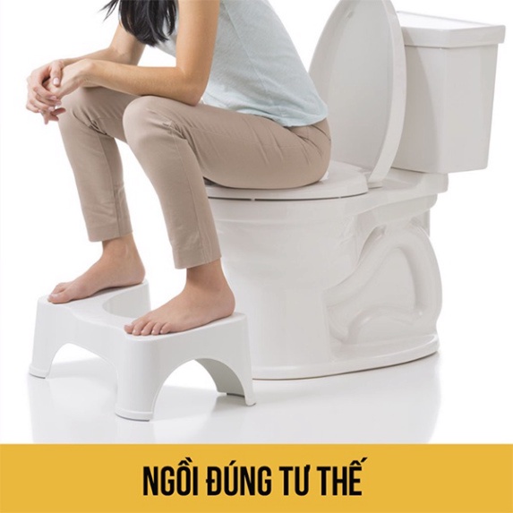 Ghế kê chân toilet bồn cầu Notoro inochi chống táo bón, đi vệ sinh đúng cách, thoải mái