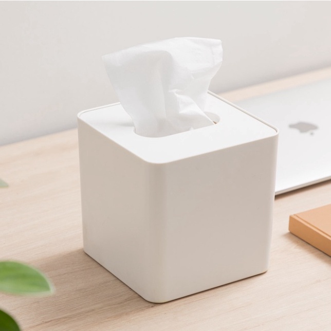 Hộp khăn giấy nhựa cao cấp Inochi Sano CHỮ NHẬT/TRÒN/VUÔNG, có nắp chắc chắn phù hợp cho gia đình, để ô tô, bàn làm việc