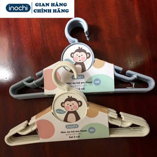 [Combo 5] Móc quần áo Trẻ Em Hara 188 INOCHI - đa năng thông minh, thiết kế tiện lợi