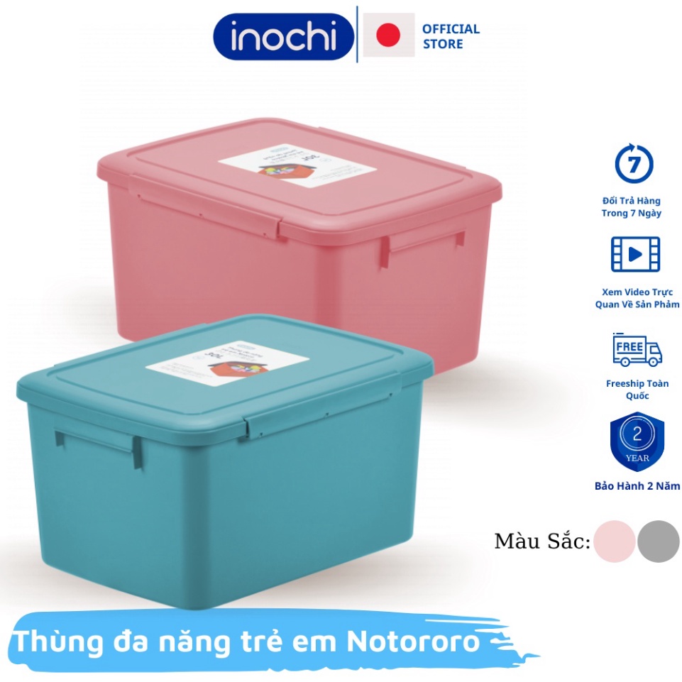 Thùng nhựa đa năng đựng đồ chơi cho bé Notoro Inochi 10L 18L 30L - An toàn, cao cấp, kháng khuẩn