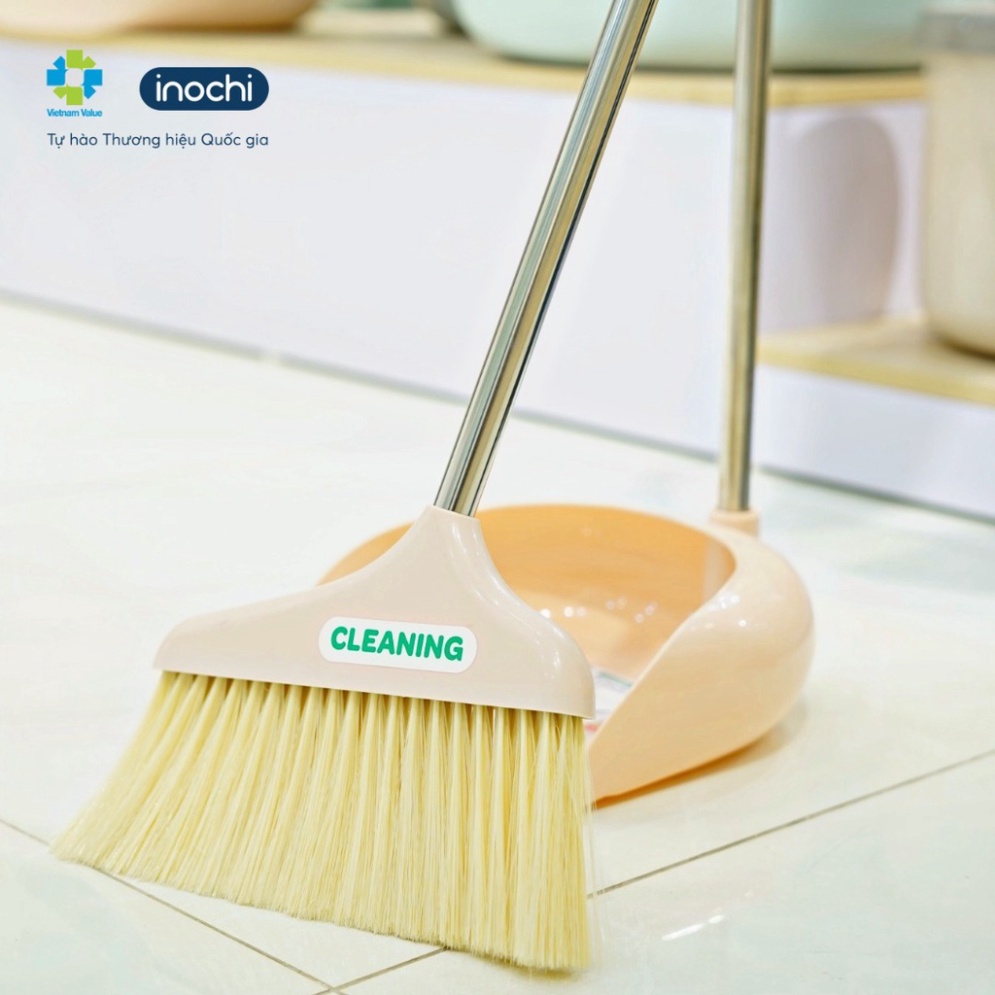 Chổi quét nhà hốt rác ky bầu đa năng Inochi cao cấp, thông minh dọn vệ sinh gia đình, văn phòng