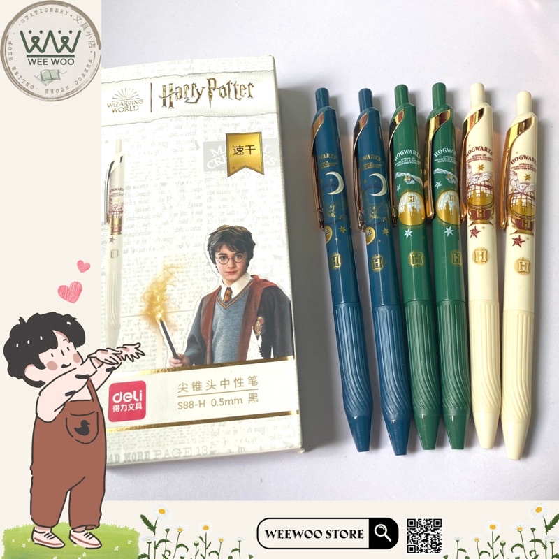 Bút gel đen Deli x Harry Potter, ngòi kim 0.5mm - WeeWoo Store | Shopee ...