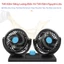 Quạt ô tô mini 10W gió mạnh xoay 360 cổng usb dùng quạt oto 12v/24v