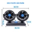 Quạt ô tô mini 10W gió mạnh xoay 360 cổng usb dùng quạt oto 12v/24v