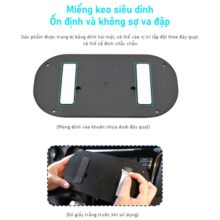 Quạt đôi ô tô 10W 2 tốc độ, tiếng ồn thấp hỗ trợ làm điều hòa xe hơi