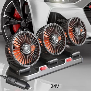 Quạt ô tô mini 10W cắm nguồn tẩu 24v đa năng xoay 360 độ siêu mát