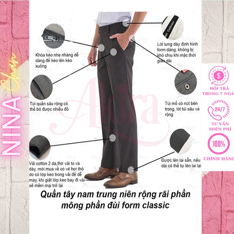 Quần tây học sinh nam form suông, chất vải bền đẹp, thoáng mát dễ mặc