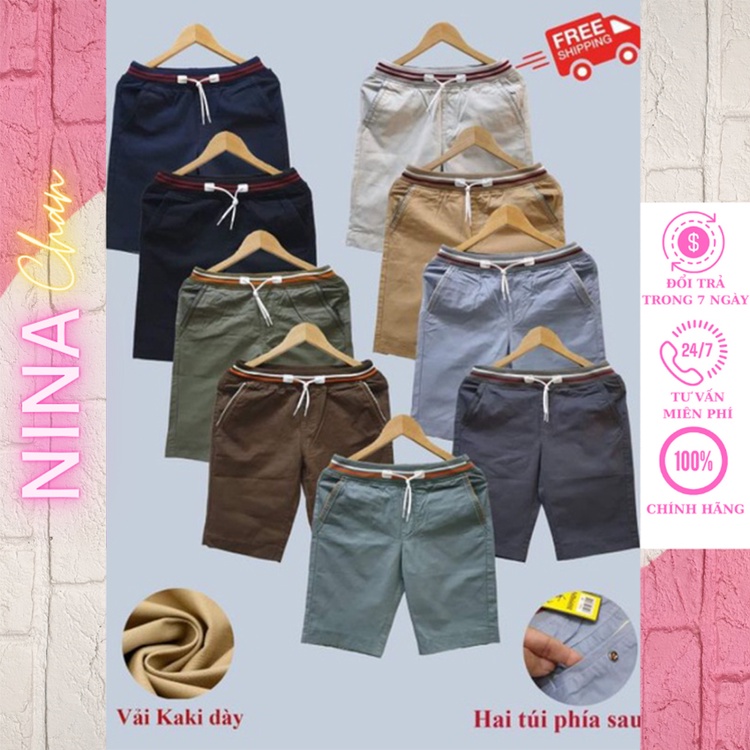 Cam kết ảnh thật Quần short nam kaki lưng thun vải co giãn