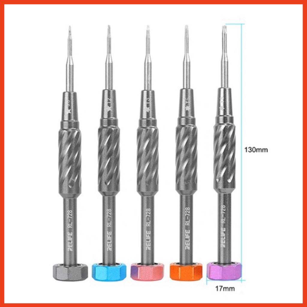 Bộ tô vít tháo lắp ốc điện thoại, máy tính bảng RELIFE RL-728A, bộ 5 chiếc
