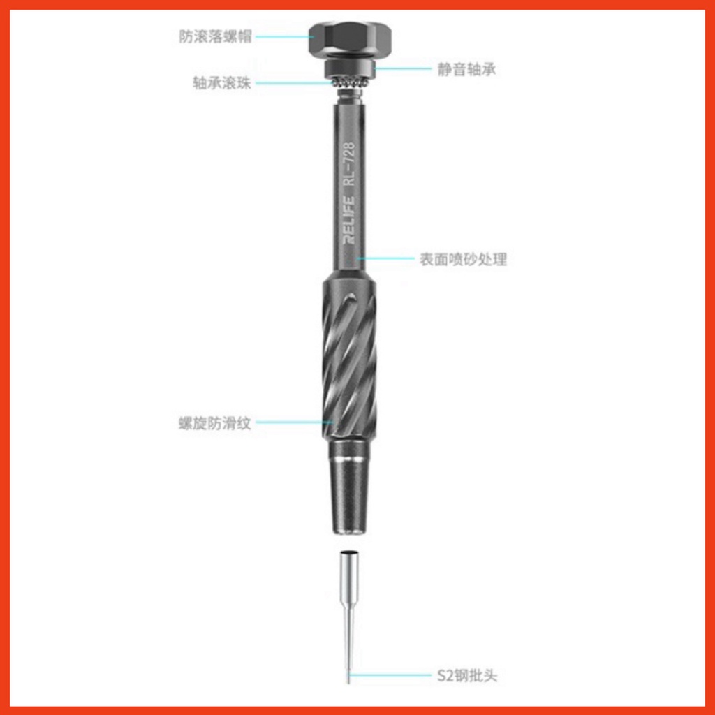 Bộ tô vít tháo lắp ốc điện thoại, máy tính bảng RELIFE RL-728A, bộ 5 chiếc