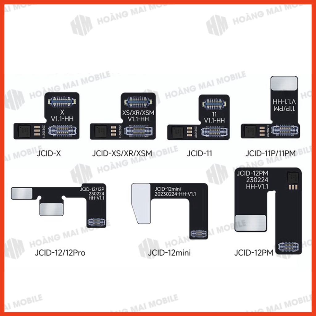 Cáp FaceID JC X-12PM thay thế cụm Face ID Dot Matrix JCID không khò hàn