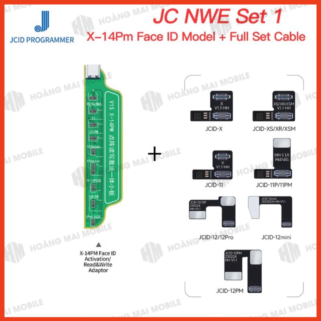 Cáp FaceID JC X-12PM thay thế cụm Face ID Dot Matrix JCID không khò hàn