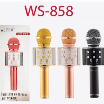 Micro Không Dây BLUETOOTH Tiện Dụng Chất Lượng Cao WS-858 ĐA NĂNG 6 TRONG 1 HÁT KARAOKE - Mic hát karaoke đa năng New - ảnh 5