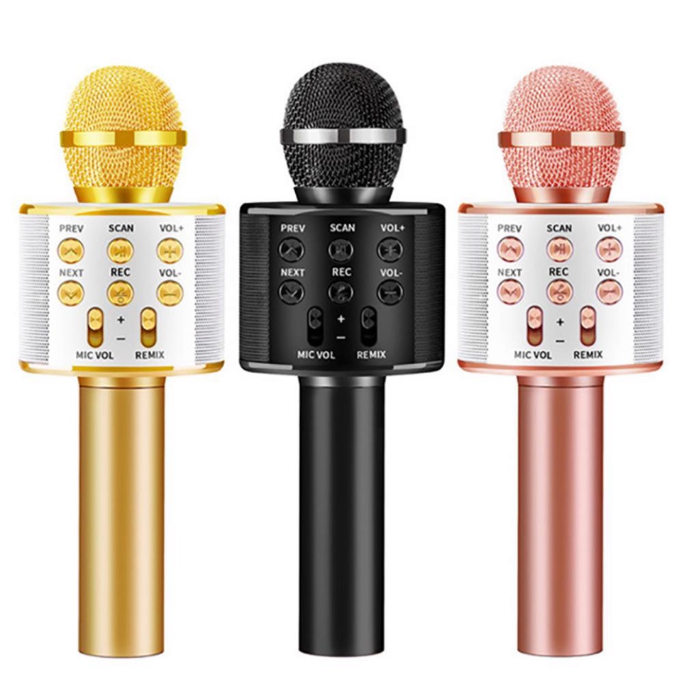 Micro Không Dây BLUETOOTH Tiện Dụng Chất Lượng Cao WS-858 ĐA NĂNG 6 TRONG 1 HÁT KARAOKE - Mic hát karaoke đa năng New - ảnh 8