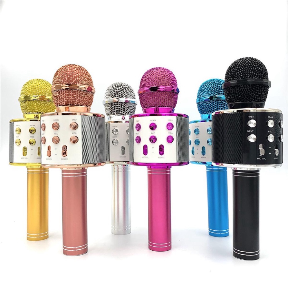 Micro Không Dây BLUETOOTH Tiện Dụng Chất Lượng Cao WS-858 ĐA NĂNG 6 TRONG 1 HÁT KARAOKE - Mic hát karaoke đa năng New - ảnh 9