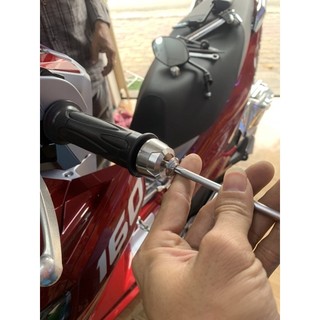 1 cặp Gù Tay Lái Xe Máy Dành Riêng Cho Xe AB, VISON, VARIO 160 Inox Kèm 2 Ốc Salaya