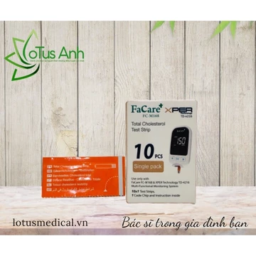 QUE THỬ CHOLESTEROL (MỠ MÁU) HỘP 10 QUE CHO MÁY ĐO ĐA NĂNG 5IN1 FC-M168