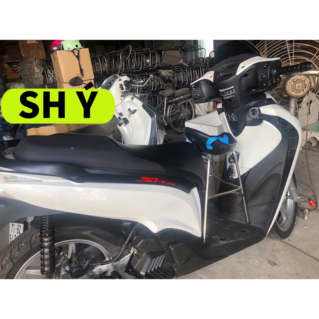 [ ĐÔN NHỰA ] Ghế ngồi xe tay ga yên nhựa có dây đai an toàn cho bé