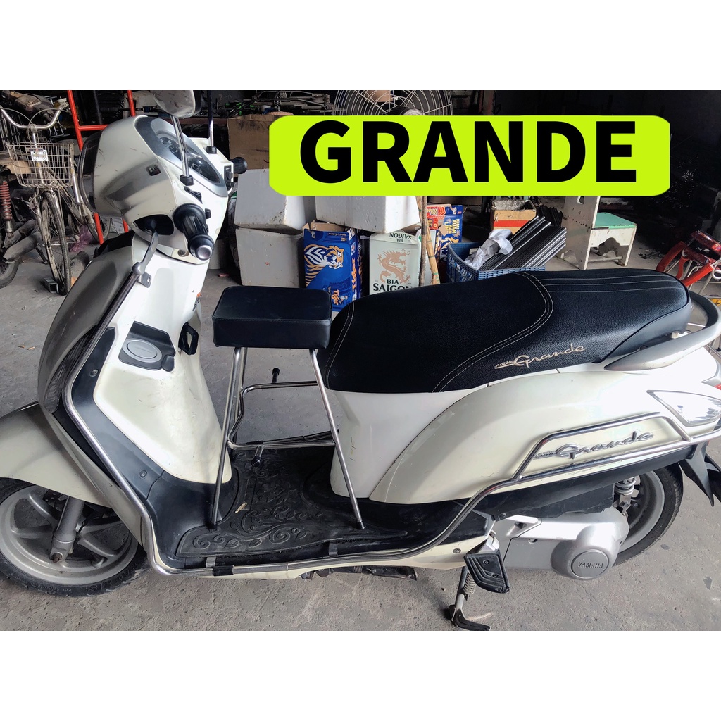 [ ĐÔN NỆM ] GHẾ ĐÔN GA INOX YÊN NỆM ĐEN XE MÁY AN TOÀN CHO BÉ