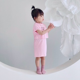 Váy đi biển cho bé gái Batala kids Set váy cotton dễ thương phong cách Hàn Quốc cho bé từ 10-22kg SETVAY2LOP