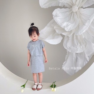 Váy đi biển cho bé gái Batala kids Set váy cotton dễ thương phong cách Hàn Quốc cho bé từ 10-22kg SETVAY2LOP