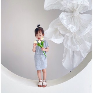 Váy đi biển cho bé gái Batala kids Set váy cotton dễ thương phong cách Hàn Quốc cho bé từ 10-22kg SETVAY2LOP