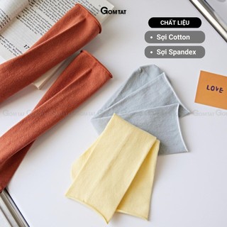 Tất nữ cao cổ trơn màu GOMTAT, chất liệu cotton mềm mại,khử mùi hôi - UYE-7001-1DOI