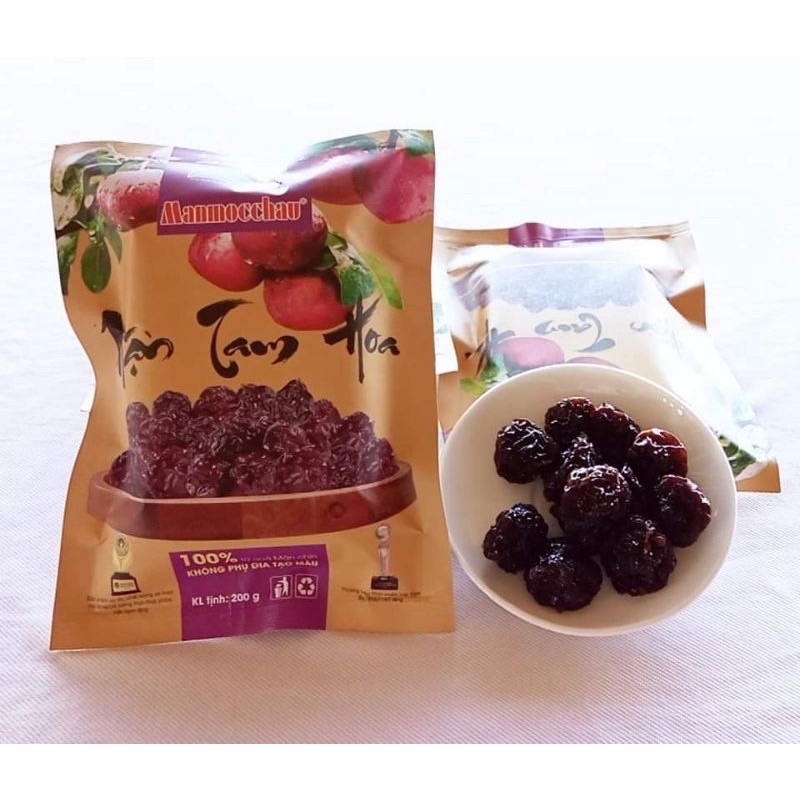 Mận Tam Hoa Sấy Dẻo có hạt [gói 200g] đặc sản Mộc Châu -HTX 19/5