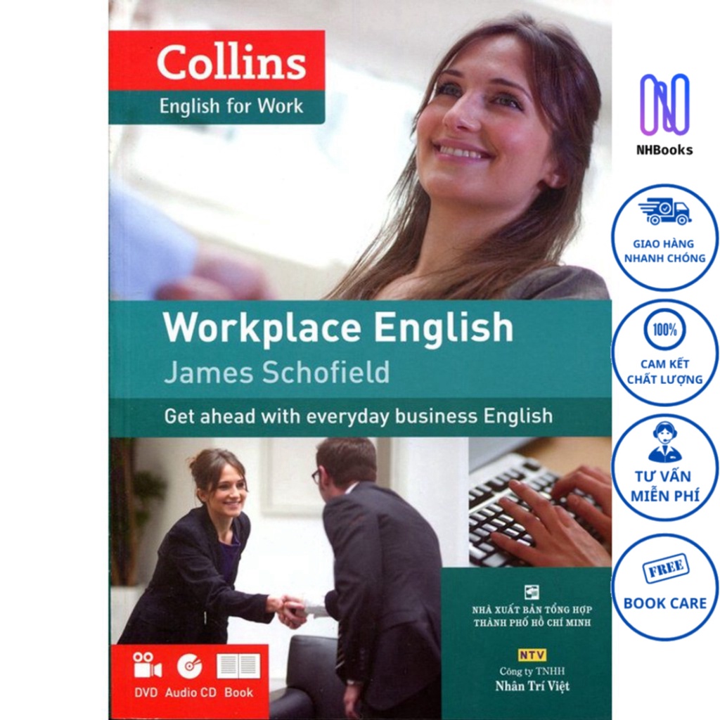 Sách - Collins English For Work - Workplace English (Kèm CD) - NHBOOK