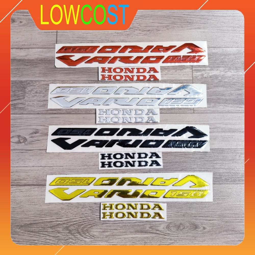 Bộ tem chữ nổi nhựa dẻo Honda VARIO đời 2015 chống nước, màu bền keo ...