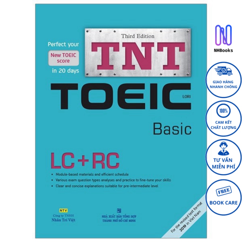 Sách - TNT Toeic Basic LC + RC (bản thứ ba) (kèm 1 đĩa MP3) - NHBOOK