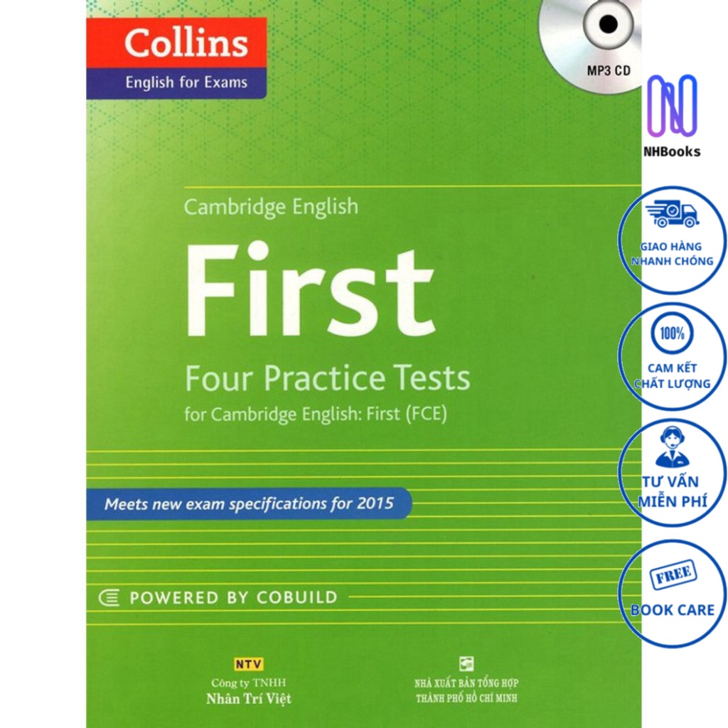 Sách - Collins English For Exams - Cambridge English First (Kèm CD) - NHBOOK