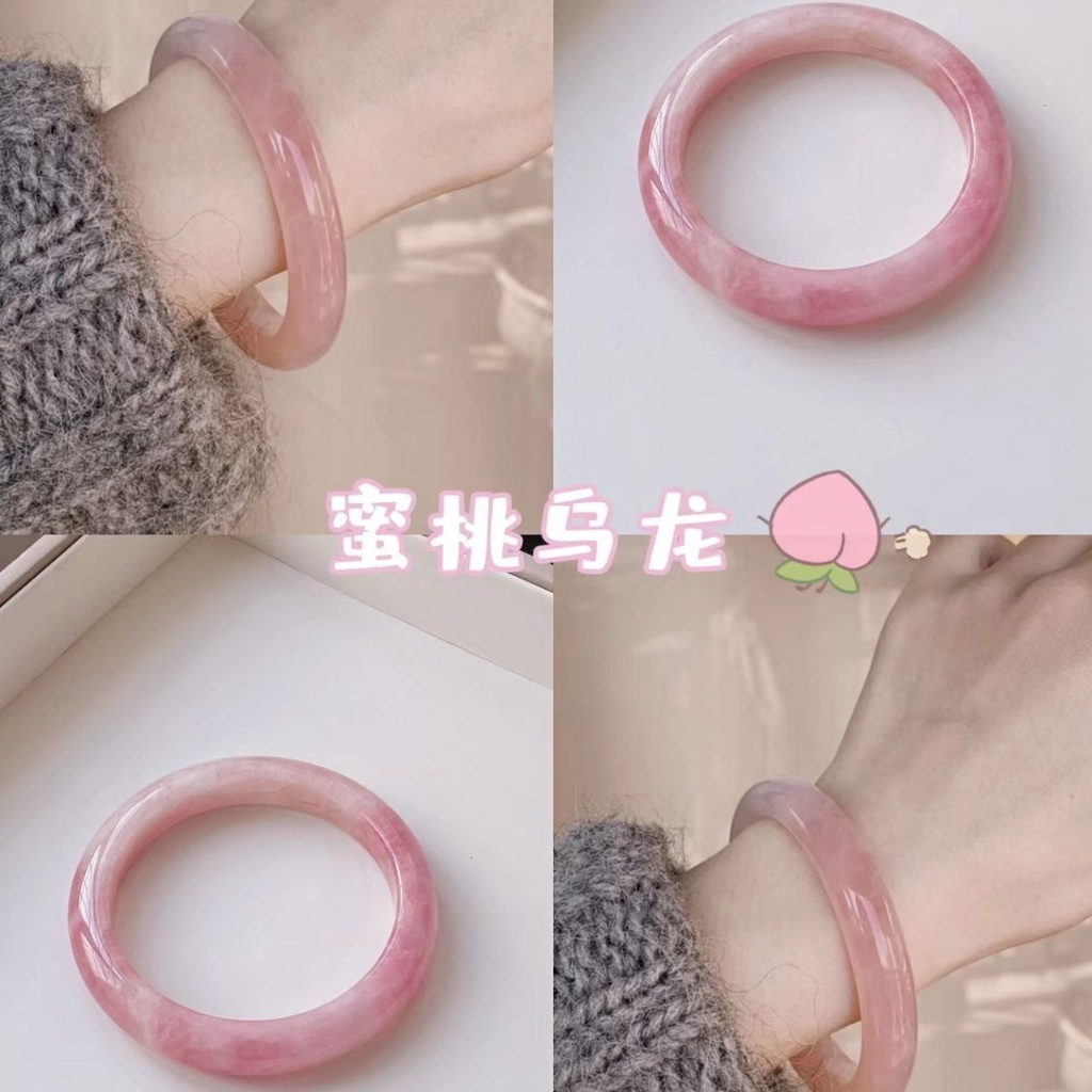Vòng Đeo Tay Mặt Kính Giả Ngọc Bích Dễ Thương Cho Nữ