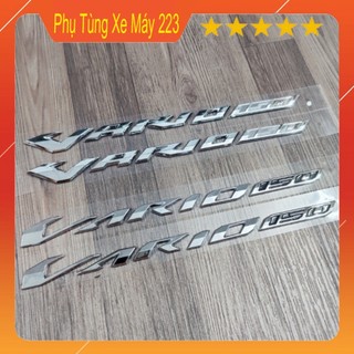 Tem chữ nổi xe VARIO đời 2017, 2018 nhựa cứng như ZIN, Logo cánh chim, số 125i (Giá 2 bên)